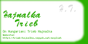 hajnalka trieb business card